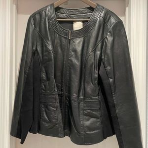 Black Bonded Leather Jacket